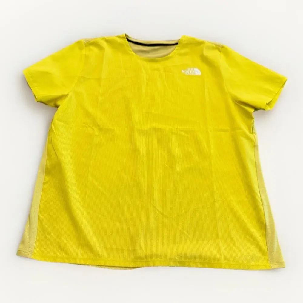The North Face Mens Yellow Flex Short-Sleeve Running Training T-Shirt Size L